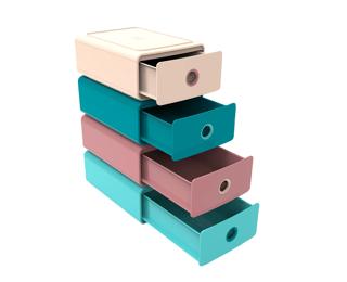 Module de classement Tiny Box 1 tiroir Skandi - Couleurs assorties