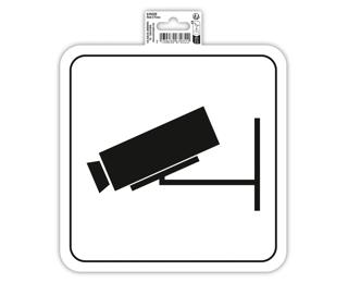 Non-slip adhesive PVC panel Video surveillance 20x20 cm - White