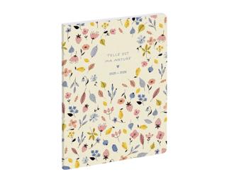 Agenda de bureau SAD 20 Julie Adore 15 x 21 cm Semainier Septembre 2025 à Décembre 2026 - 16 mois - Nature