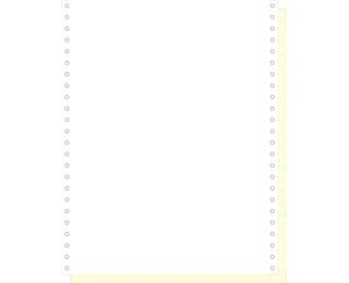 "1000 feuilles de listing autocopiantes blanc/jaune 240x12"" 2plis Bandes Caroll Détachables"