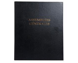 Reliure registre économique 32x26cm 4 anneaux - Assemblées générales 