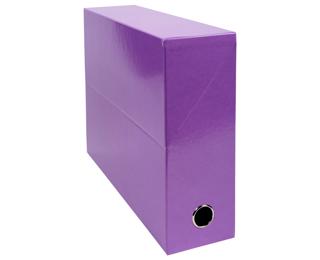 Cajas de transferencias Iderama® - Lomo: 90 mm - A4 - Morado