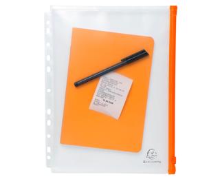 EXACTIVE® Pak van 5 geperforeerde showtassen met zip-sluiting - A4 - Kristal doorschijnend