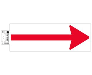 Non-slip adhesive PVC floor tape Arrow red 30x10 cm - White