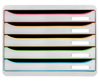 Module de classement Big Box Plus horizon 5 tiroirs Glossy 