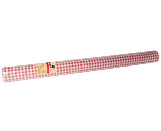 Nappe en rouleau papier damassé - 50x1,18m - Vichy rouge