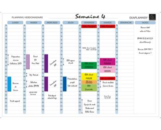 Planning semanal 7 días magnético Exaplanner® 