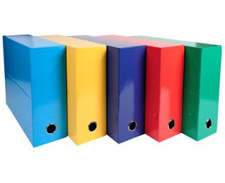 Scatola per progetti dorso 90mm Iderama cartoncino - 25,5x34cm - Colori assortiti