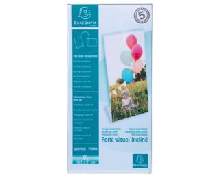 Slanted sign holder DL clear - Crystal
