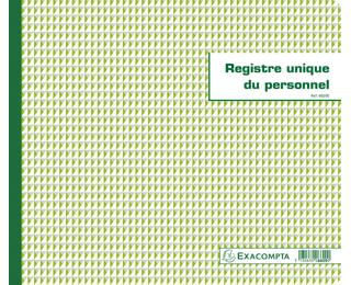 Piqûre 27x32cm - Registre unique du personnel (salariés et stagiaires) - 56 pages
