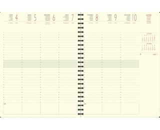 Recharge Agenda de bureau Eurotime 27S spiralé 21 x 27 cm Semainier Janvier à Décembre 2026