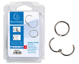 10 Anillas en acero niquelado 25 Ø mm - Sistemas de fijación