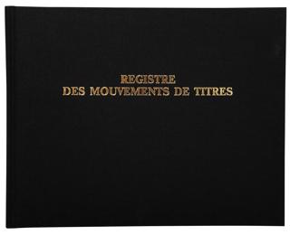 Registre 24x32cm - Mouvements de titres 100 pages - Noir