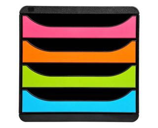 Módulo individual BIG-BOX para documentos A4 + con 4 cajones, ultra-rígido y con stop de seguridad y con stop de seguridad - IDERAMA