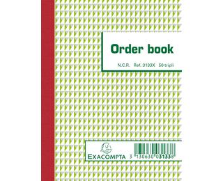 Orderbook gelijnd 13,5x10,5cm 50 blad doorschrijfpapier tripli
