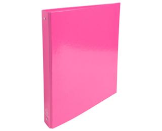 Ringbuch aus kaschiertem Karton, 4 Ringe 30mm, Rücken 40mm, 32x26cm für DIN A4 - Iderama - Rosa