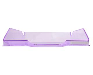 Corbeille à courrier Combo Midi transparent - Violet brillant
