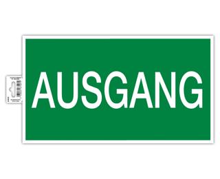 Hinweisschild selbstklebend, Ausgang, 35 cm
