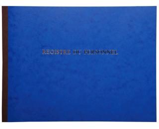 Piqûre 240x320 Registre du personnel 52 pages - Bleu