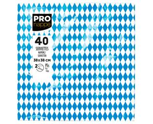 Paquet de 40 serviettes micro-gaufrées ouate décorées 2 plis - 38x40 cm