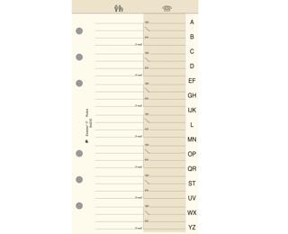 Recharge Exatime 17 Pocket - Répertoire alphabétique indexé