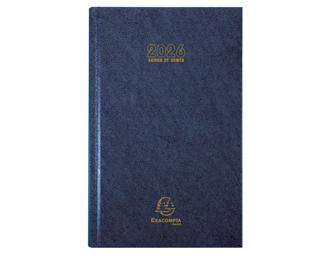 Agenda de bureau Carré Euro et cents 13,5 x 21 cm Journalier Janvier à décembre 2026 - Couleurs assorties