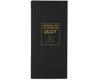 Agenda de bureau Banquier long Euro et cents 16 x 34 cm Journalier 2027 