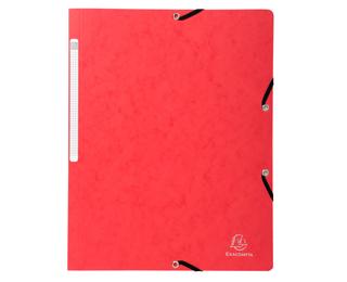 Elastomap zonder klep in glanskarton 355 g/m2 - A4 - Rood