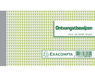 Ontvangstbewijzen 10,5x18cm 50 blad doorschrijfpapier dupli Nederlandstalig