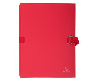 Faldone con patella e dorso estensibile fino a 13cm carta telata - 24x32cm - Rosso