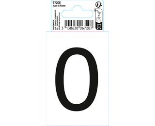 Autocollant PVC adhésif antidérapant chiffre 0 - Noir