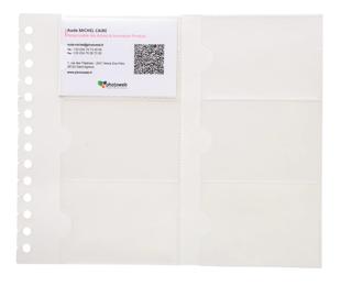 Recharge de 10 pochettes détachables pour porte cartes de visite Exactive® - 19x23cm 