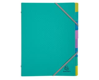 Trieur polypropylène 3 rabats Forever Young 8 compartiments - A4 - Vert - Vert