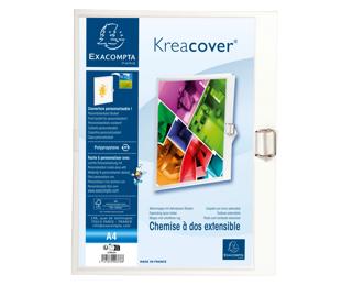 Chemise dos extensible Krea Cover® - 24x32cm - Blanc