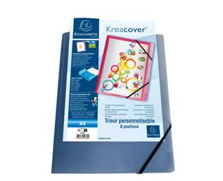 File KreaCover Multi Part PP A4 8P - Assorted colours