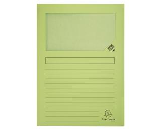 Paquet de 100 chemises à fenêtre SUPER 160g/m2 - 22x31cm - Vert clair