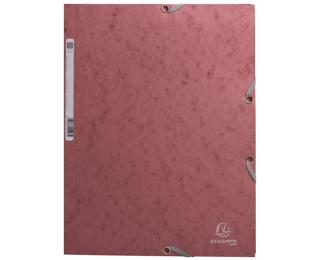 Elastic folder with 3 flaps, glossy card 400g/m2 Skandi - Old Pink