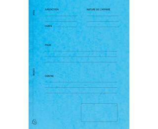 Paquet de 25 dossiers de plaidoirie Pour/Contre carte lustrée 25x32cm - Turquoise
