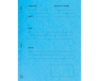 Paquet de 25 dossiers de plaidoirie Pour/Contre carte lustrée 25x32cm - Turquoise