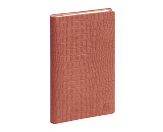 Agenda de poche Espace 17S Spiralé Baby Croco 9 x 17,5 cm Semainier Janvier à Décembre 2026 - Terracotta