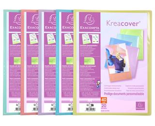 Protège-documents en polypropylène Kreacover Pastel 40 vues - A4 