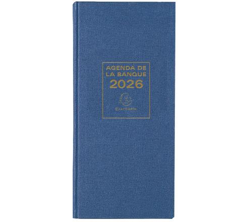 Exacompta Agenda Journalier Banquier Long Euro Et Cents 2025 - 16x34 Cm - Coloris Aléatoire