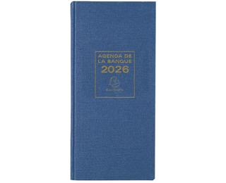 Agenda de bureau Banquier long Euro et cents 16 x 34 cm Journalier 2026 