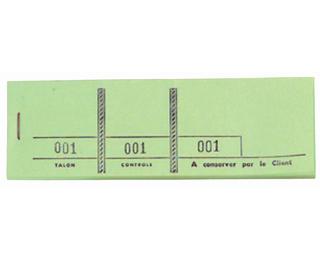 Bloc passe-partout 100 feuillets numérotés de 3 volets - Format 4,8x15 cm 