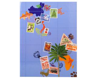Briefmarkenalbum Globetrotter, 16 Seiten schwarz, 16,5x22,5 cm 