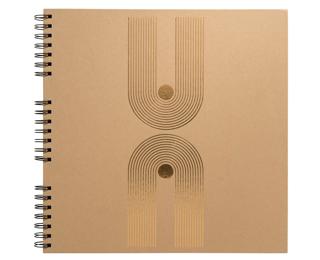 Fotoalbum mit Spiralbindung, 60 Seiten schwarz, 32x32 cm, Graphik - Kraft
