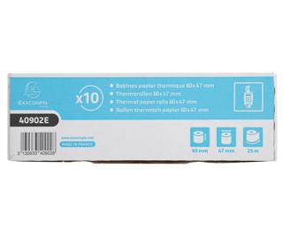 Rollen voor bank- en betaalkaartterminals 60x47x12x25 - 1 laags thermisch 55g/m2 zonder BPA - Wit
