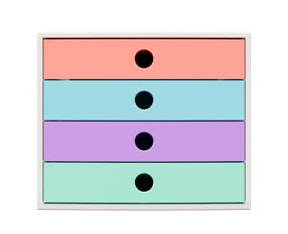 Exacompta Candy Tidy Filibox Filing Module, 4 Drawers 