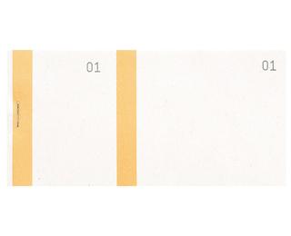 Nummerboekjes met 100 blad met dubbele nummering en gekleurde band - 6,6x13,5cm 
