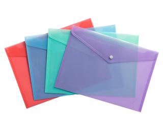 Busta a pressione Chromaline Pastel in polipropilene - A4 - Colori assortiti